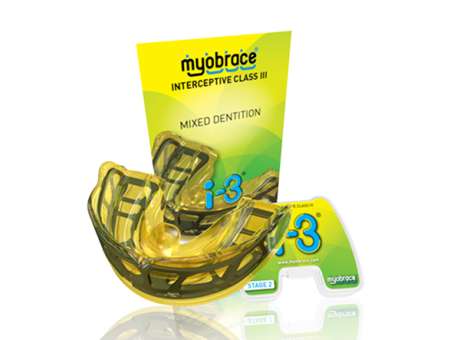 i-3Sy (i-3) Myobrace с каркасом Этап 2 при аномалиях III класса. SMALL / Желтый (MRC)